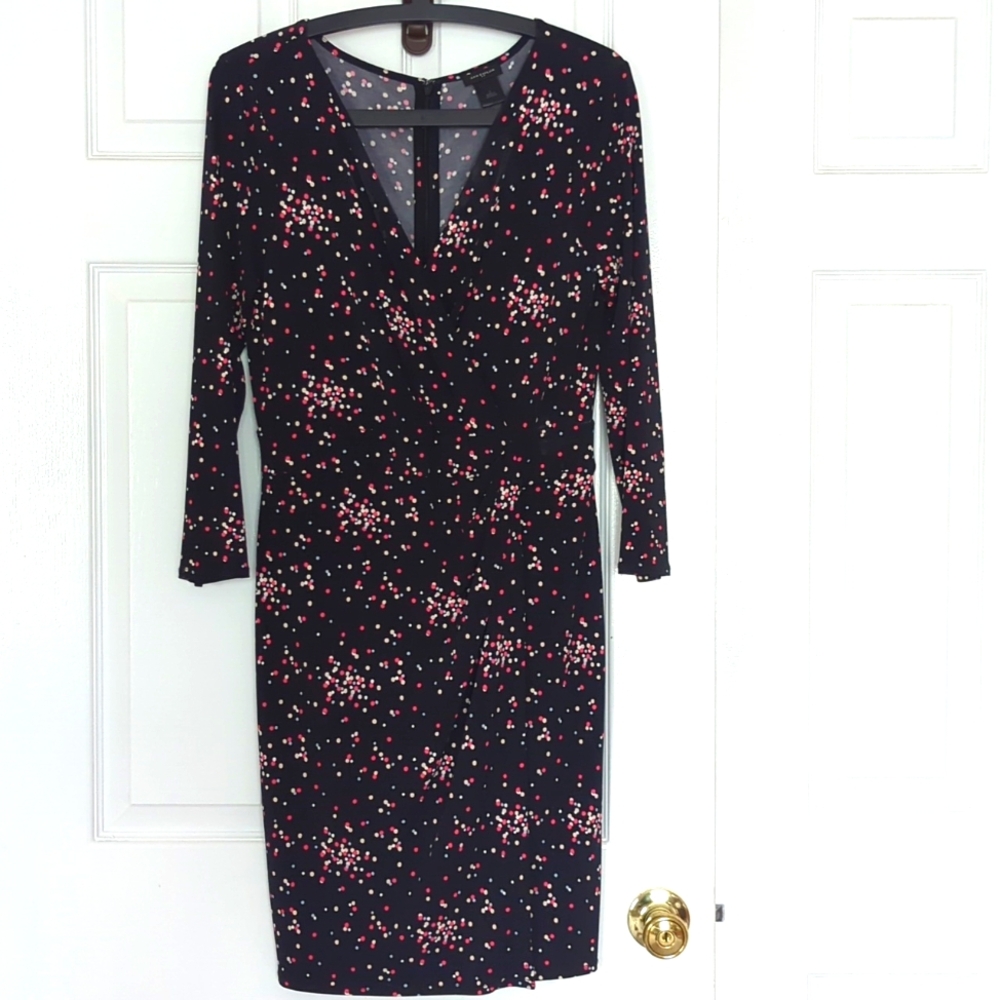 Ann Taylor Faux Wrap Dress Floral Size 2